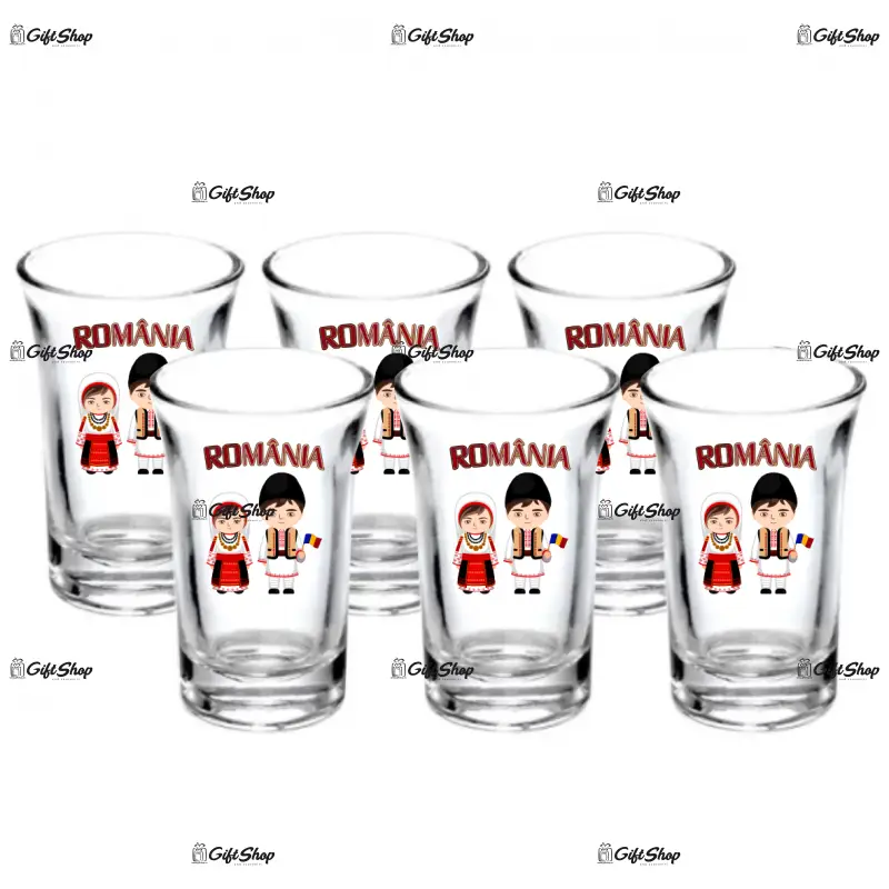 Copii port popular romania, set 6 pahare shout, model 47bs